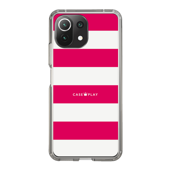スリムプロテクションケース［ Big Border - Pink ］