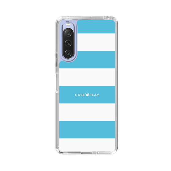 スリムプロテクションケース［ Big Border - Blue ］
