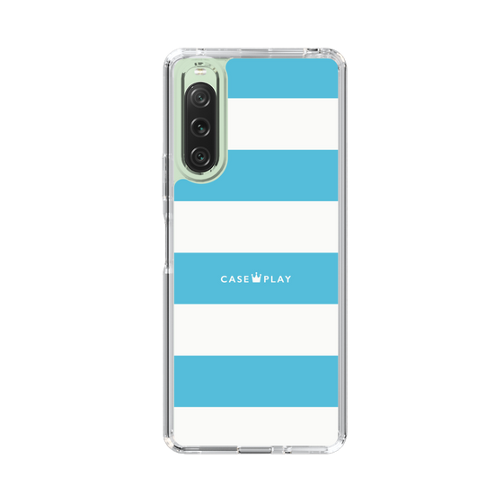 スリムプロテクションケース［ Big Border - Blue ］