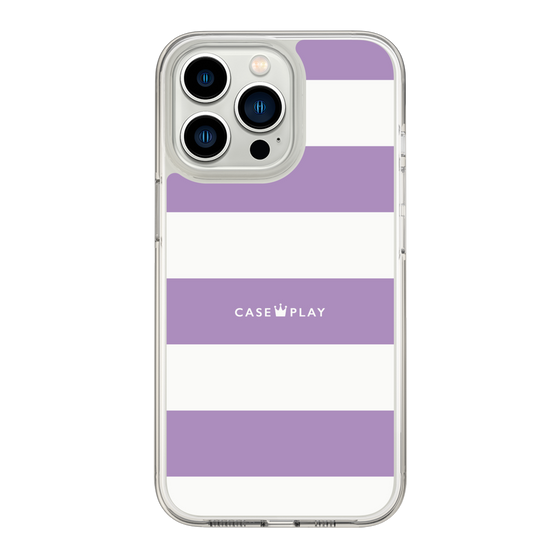 スリムプロテクションケース［ Big Border - Purple ］