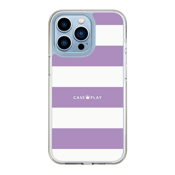 スリムプロテクションケース［ Big Border - Purple ］