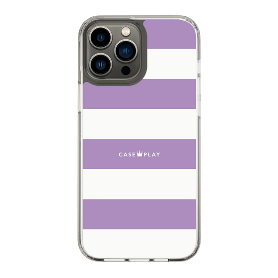 スリムプロテクションケース［ Big Border - Purple ］