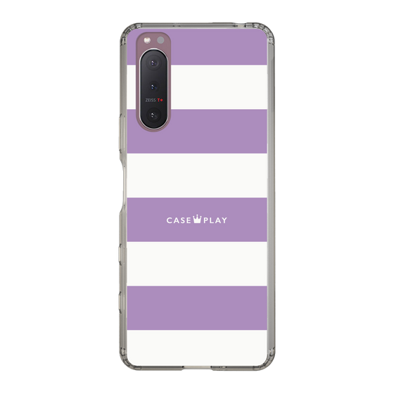 スリムプロテクションケース［ Big Border - Purple ］