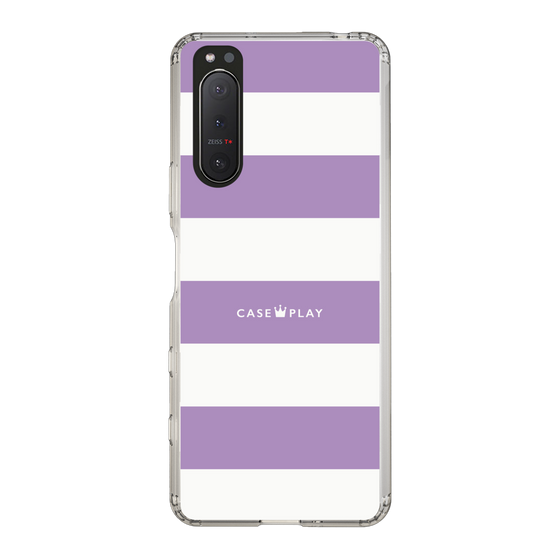 スリムプロテクションケース［ Big Border - Purple ］