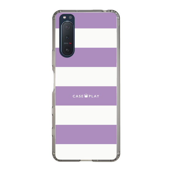 スリムプロテクションケース［ Big Border - Purple ］