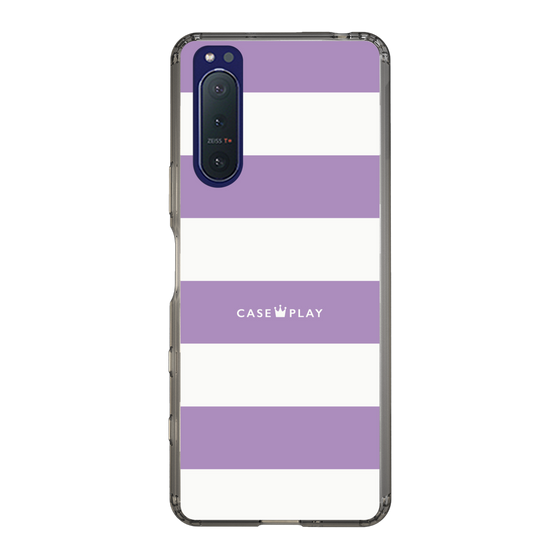 スリムプロテクションケース［ Big Border - Purple ］