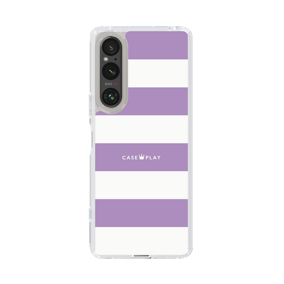 スリムプロテクションケース［ Big Border - Purple ］