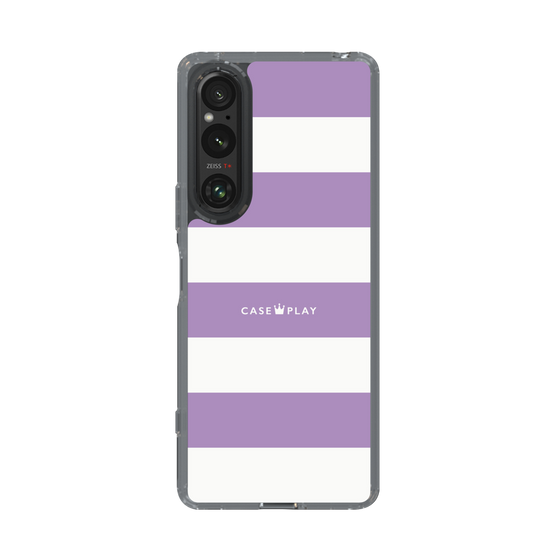 スリムプロテクションケース［ Big Border - Purple ］