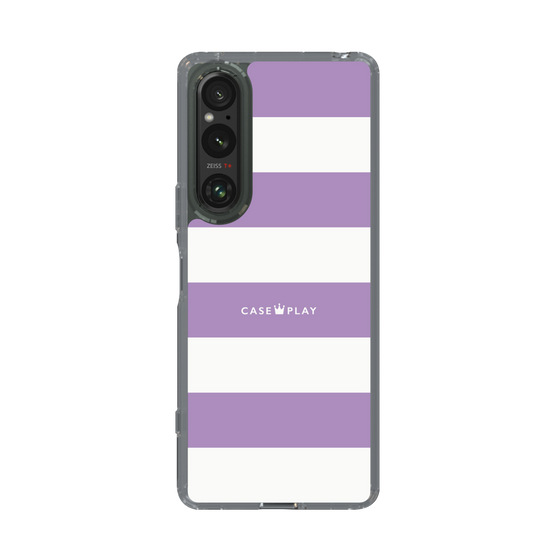 スリムプロテクションケース［ Big Border - Purple ］