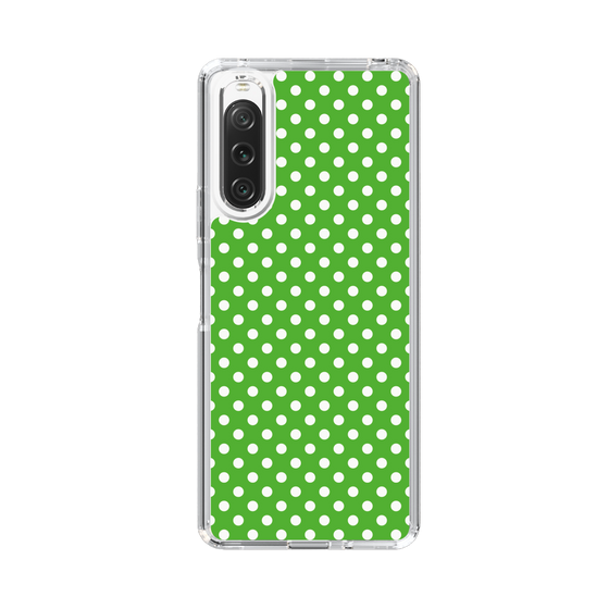 スリムプロテクションケース［ Small Dot - Green ］