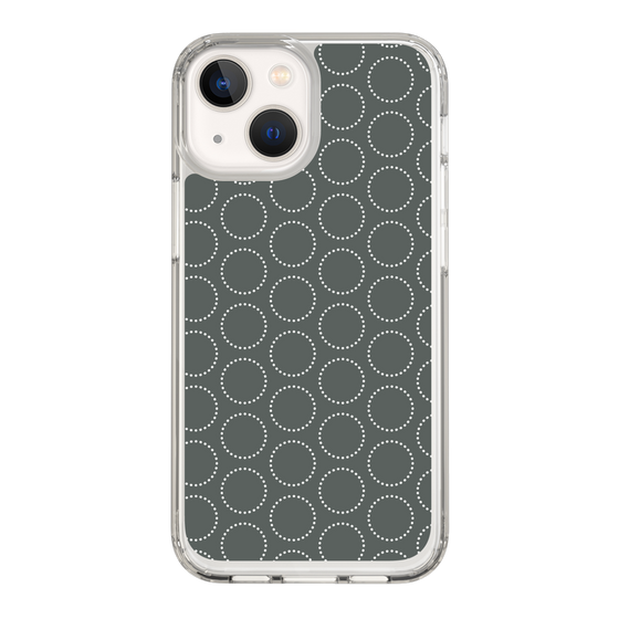 スリムプロテクションケース［ Dot Circle - Gray ］