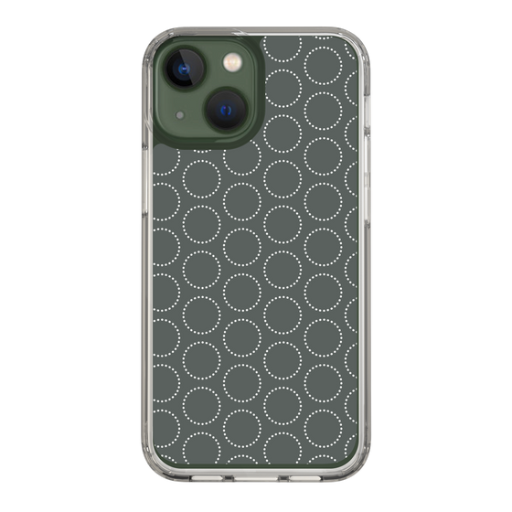 スリムプロテクションケース［ Dot Circle - Gray ］