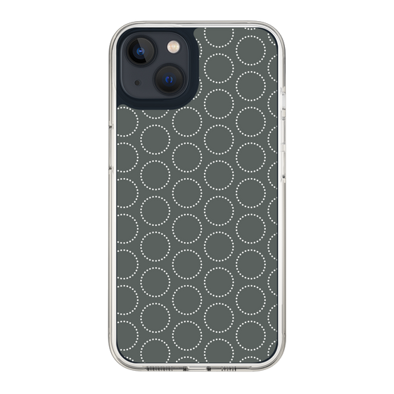 スリムプロテクションケース［ Dot Circle - Gray ］