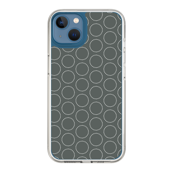 スリムプロテクションケース［ Dot Circle - Gray ］
