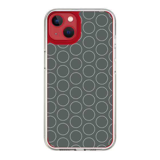 スリムプロテクションケース［ Dot Circle - Gray ］