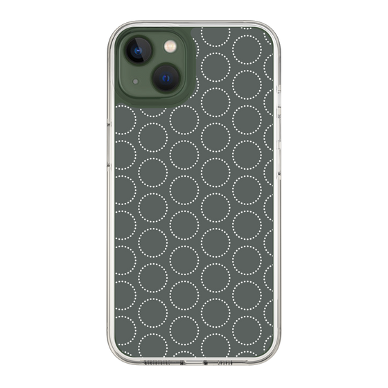 スリムプロテクションケース［ Dot Circle - Gray ］