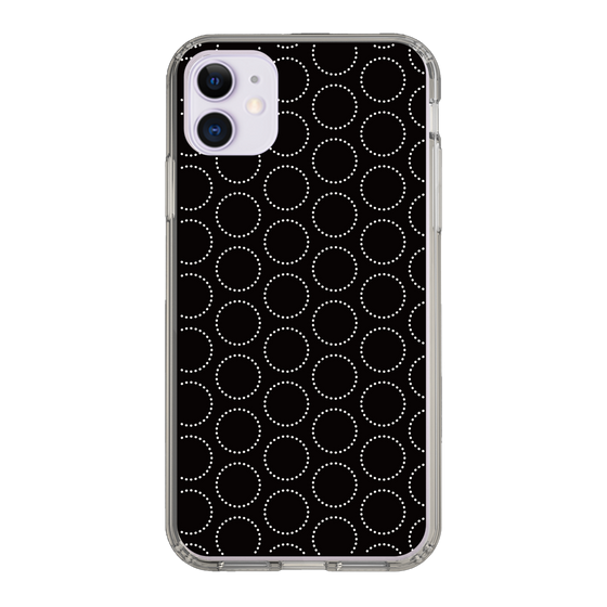 スリムプロテクションケース［ Dot Circle - Black ］
