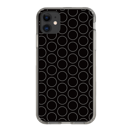 スリムプロテクションケース［ Dot Circle - Black ］
