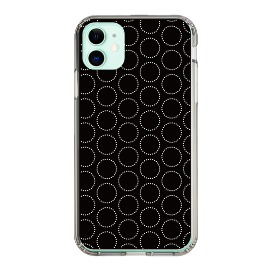スリムプロテクションケース［ Dot Circle - Black ］