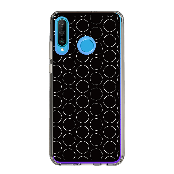 スリムプロテクションケース［ Dot Circle - Black ］