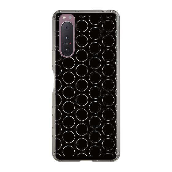 スリムプロテクションケース［ Dot Circle - Black ］