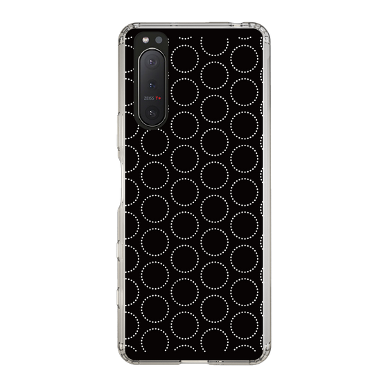 スリムプロテクションケース［ Dot Circle - Black ］