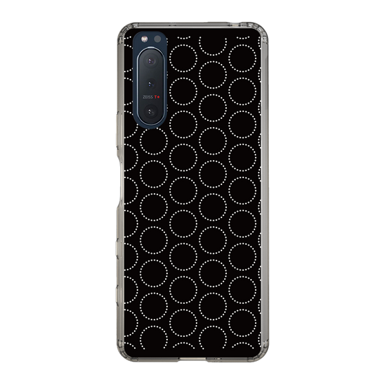 スリムプロテクションケース［ Dot Circle - Black ］