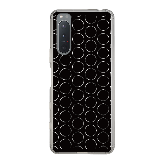 スリムプロテクションケース［ Dot Circle - Black ］