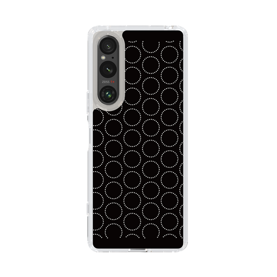 スリムプロテクションケース［ Dot Circle - Black ］