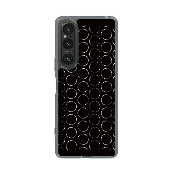 スリムプロテクションケース［ Dot Circle - Black ］