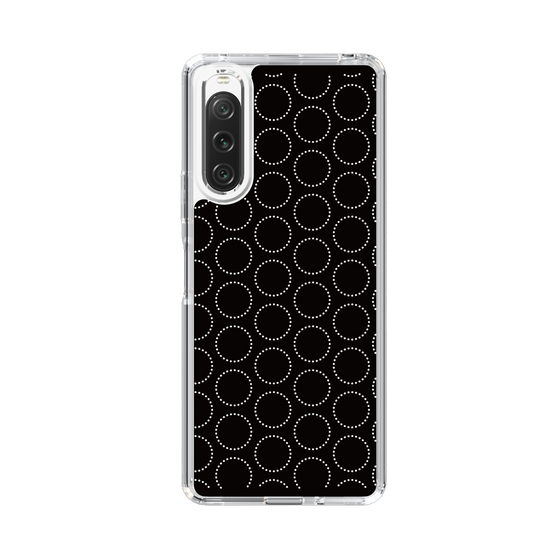 スリムプロテクションケース［ Dot Circle - Black ］