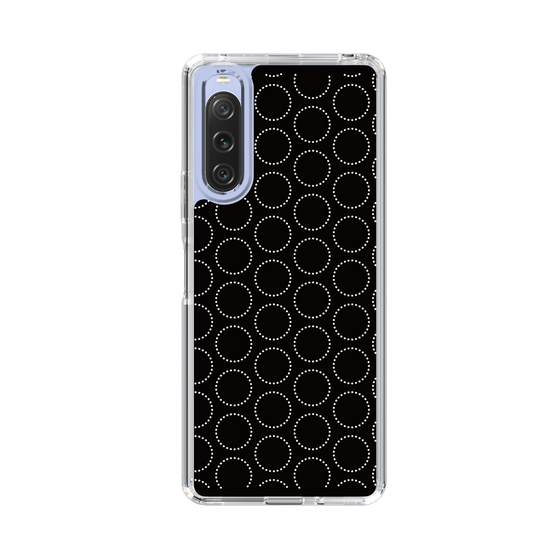 スリムプロテクションケース［ Dot Circle - Black ］