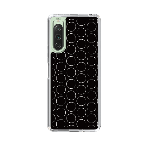 スリムプロテクションケース［ Dot Circle - Black ］