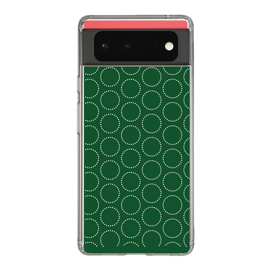 スリムプロテクションケース［ Dot Circle - Green ］