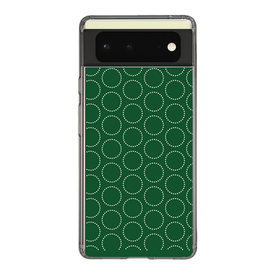 スリムプロテクションケース［ Dot Circle - Green ］