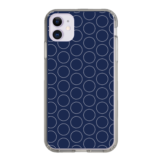 スリムプロテクションケース［ Dot Circle - Navy ］