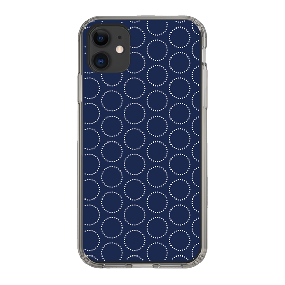 スリムプロテクションケース［ Dot Circle - Navy ］