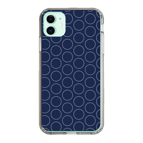 スリムプロテクションケース［ Dot Circle - Navy ］