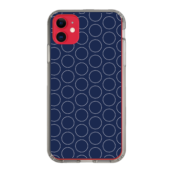 スリムプロテクションケース［ Dot Circle - Navy ］