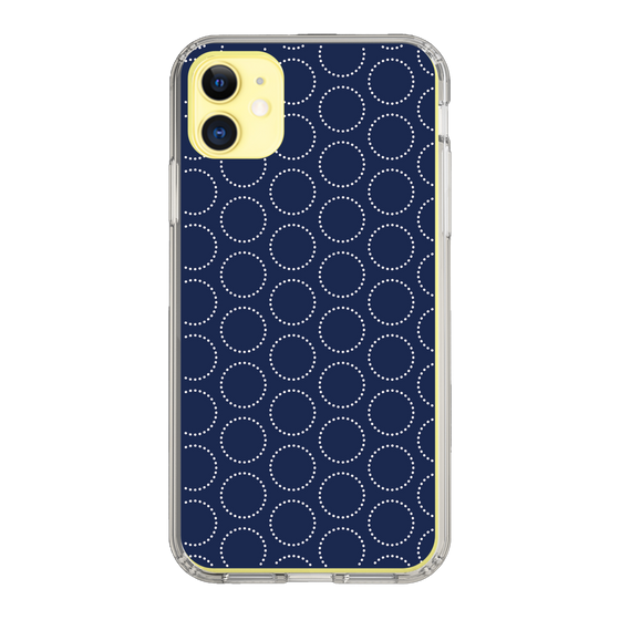 スリムプロテクションケース［ Dot Circle - Navy ］