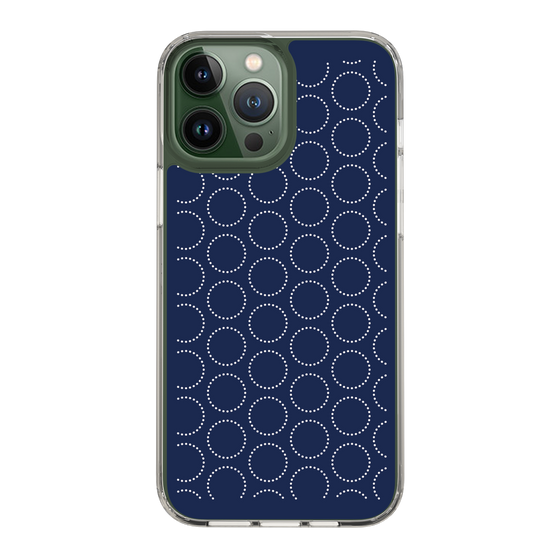 スリムプロテクションケース［ Dot Circle - Navy ］