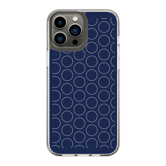 スリムプロテクションケース［ Dot Circle - Navy ］