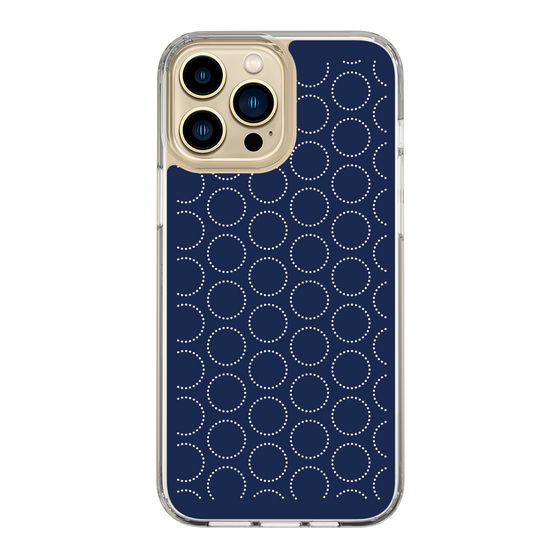 スリムプロテクションケース［ Dot Circle - Navy ］