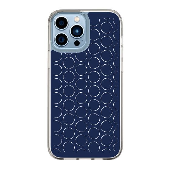 スリムプロテクションケース［ Dot Circle - Navy ］