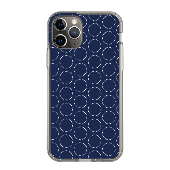 スリムプロテクションケース［ Dot Circle - Navy ］