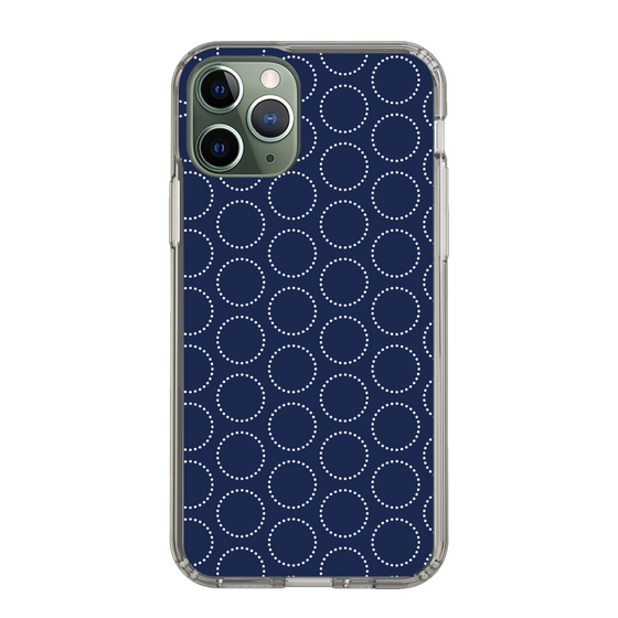 スリムプロテクションケース［ Dot Circle - Navy ］