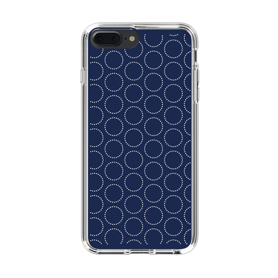 スリムプロテクションケース［ Dot Circle - Navy ］