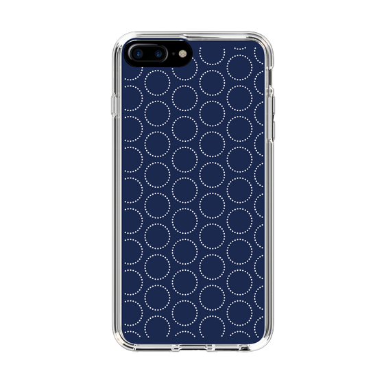 スリムプロテクションケース［ Dot Circle - Navy ］