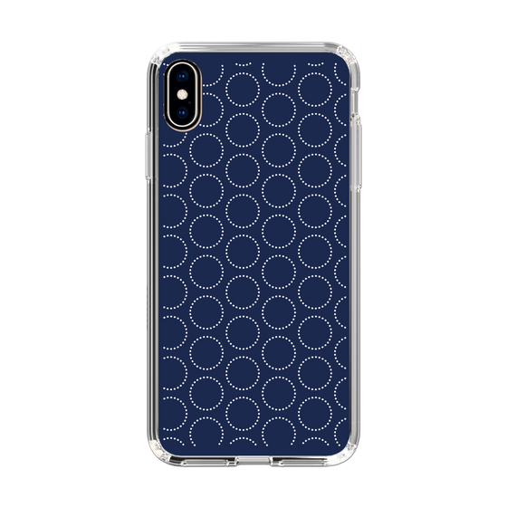 スリムプロテクションケース［ Dot Circle - Navy ］