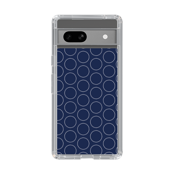 スリムプロテクションケース［ Dot Circle - Navy ］